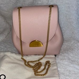 Polene number one mini crossbody in pink